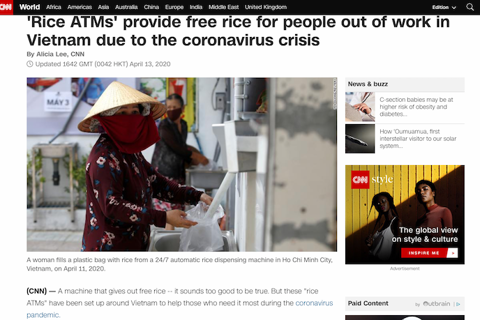 Vietnam’s rice ATM dispensers become int’l media spotlight