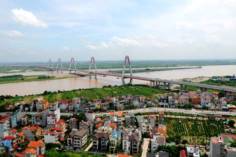 Red River Zoning plan: Architectural landscape axis for Hanoi