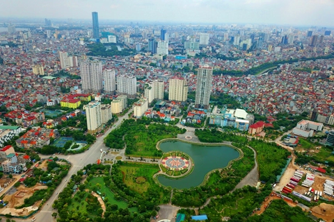 Urban Hanoi from a bird's eye view