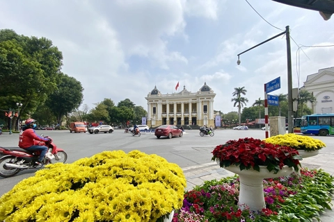 Hanoi's streets are decorated to welcome the New Year of the Buffalo 2021