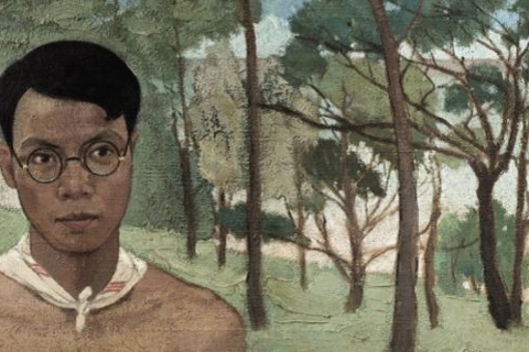 A self-portrait of painter Le Pho auctioned for one million dollars