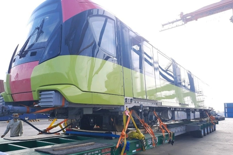 The fourth train of Hanoi Metro Railway arrives in Vietnam