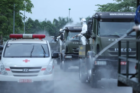 Vietnam’s top Covid-19 treating hospital disinfected 