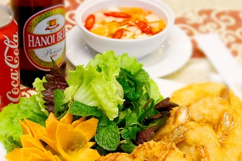 West Lake Shrimp Cake - great dine out option in Hanoi