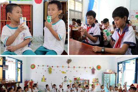 Over 90% of Hanoi students join school milk project