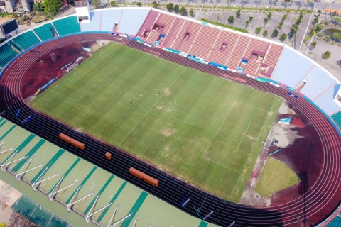 Close-up of Viet Tri Stadium for SEA Games 31