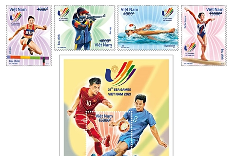 Postage stamps to celebrate SEA Games 31 unveiled