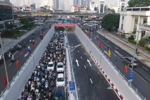 Hanoi opens underpass at busy intersection