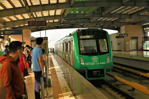 Ten thousands of passengers ride Hanoi’s Skytrain per day