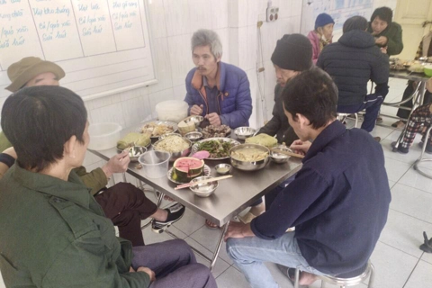 Warm shelter for the homeless in Hanoi