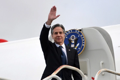 US Secretary of State Antony Blinken lands in Hanoi