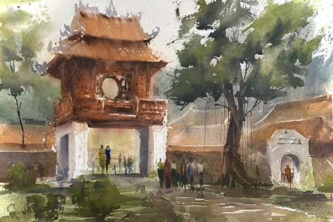 Temple of Literature inspired paintings on display