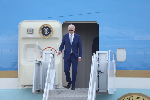 United States President Joe Biden lands in Hanoi