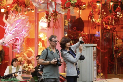 Hanoi's Old Quarter turns red as Tet nears