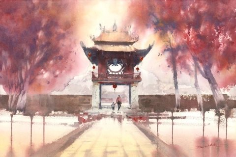 Hanoi watercolor exhibition showcases works of 465 int'l artists