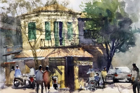 The nostagic beauty of Hanoi streets in sketches