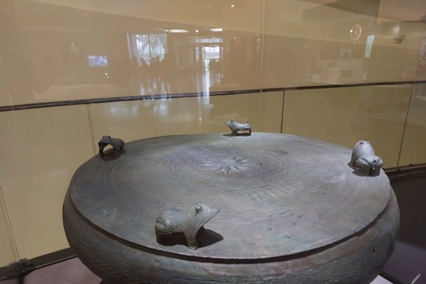 2,000-year-old bronze drums on display at Hanoi Museum
