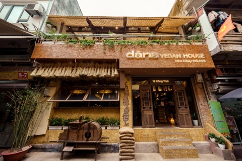Exploring innovative vegan cuisine in old rice barn in heart of Hanoi