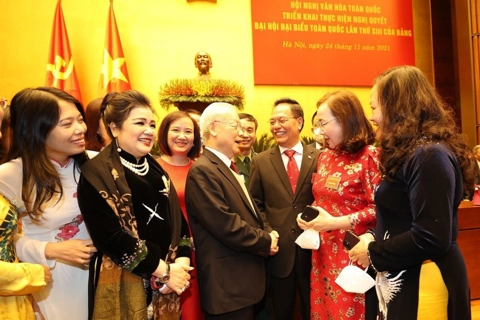 General Secretary Nguyen Phu Trong: Optimistic about Vietnam's cultural development