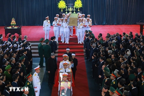 Vietnamese bid farewell to General Seretary Nguyen Phu Trong