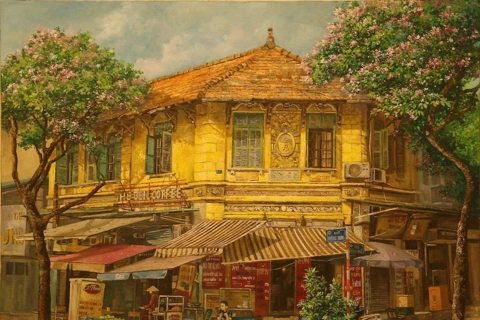 Hanoi in charming autumn with brushstrokes of an artist with dissabilities