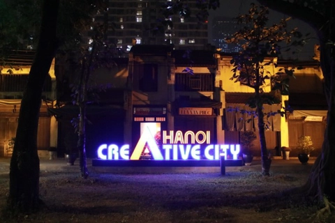 A close-up of the Hanoi Creative Activities Coordination Center