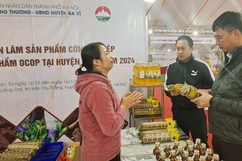 Exhibition on OCOP goods in Hanoi's outlying district 