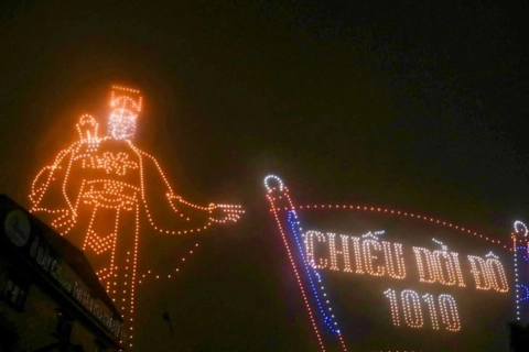 Hanoi celebrates Lunar New Year with dazzling drone light show