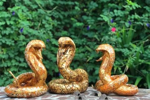 Behold the unique collection of snake lacquer statues