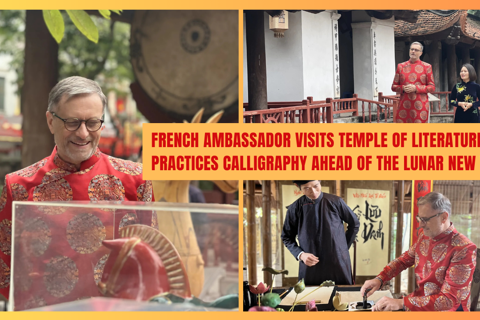 French ambassador joins Tet traditions in Hanoi
