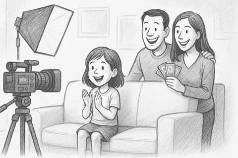 Why are we unsettling kids development subjecting them to commercial spotlights?
