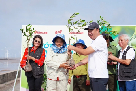 Kinh te & Do thi honors environmental commitment by planting mangroves