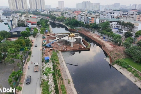 Hanoi to complete To Lich riverbank facelift by August 30