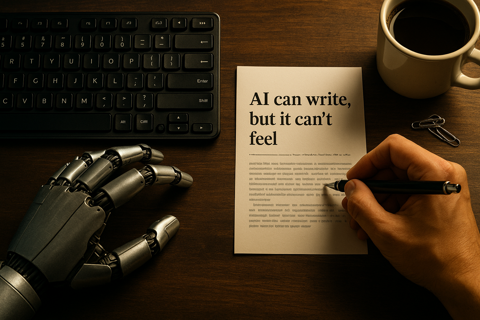 AI can write, but can't feel