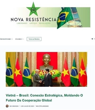 Brazilian press emphasizes  expanding strategic partnership with Vietnam 