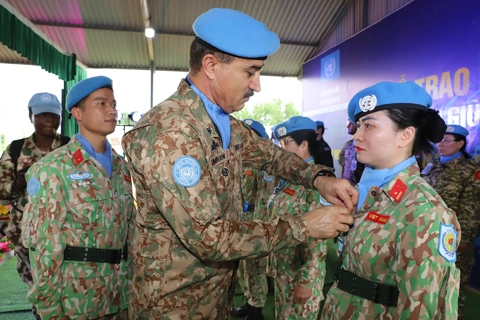 Vietnamese peacekeepers awarded UN medals for services in Abyei