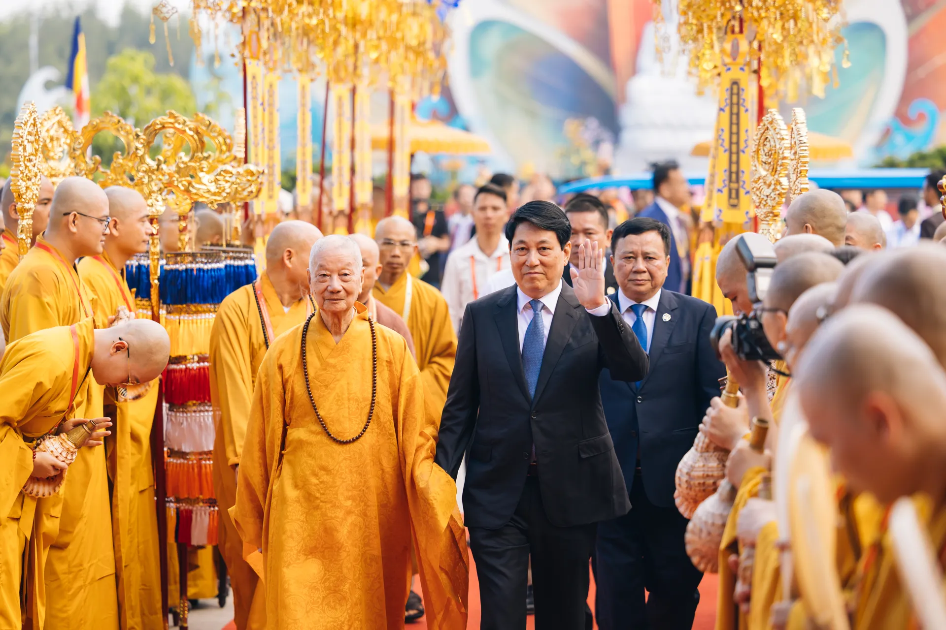 President Luong Cuong and Most. Ven Thich Tri Quang